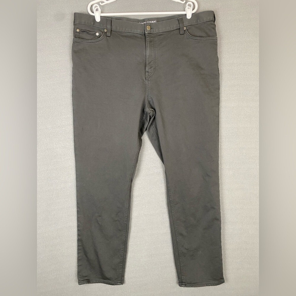 Banana Republic Traveler Jeans Men's 42x29 Skinny‎ Fit Dark Grey Stretch Comfort